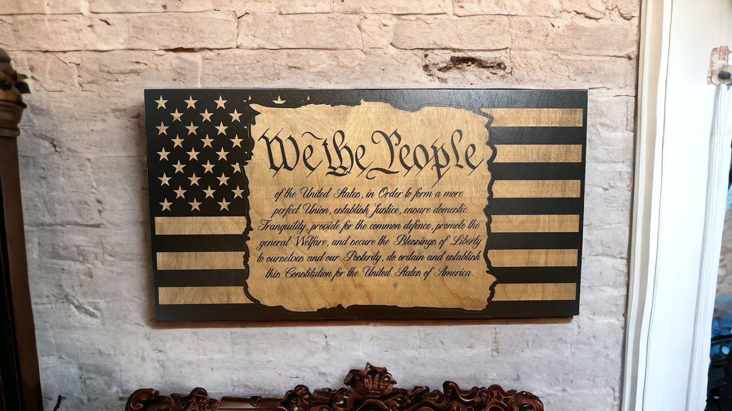 We the People Wood Sign