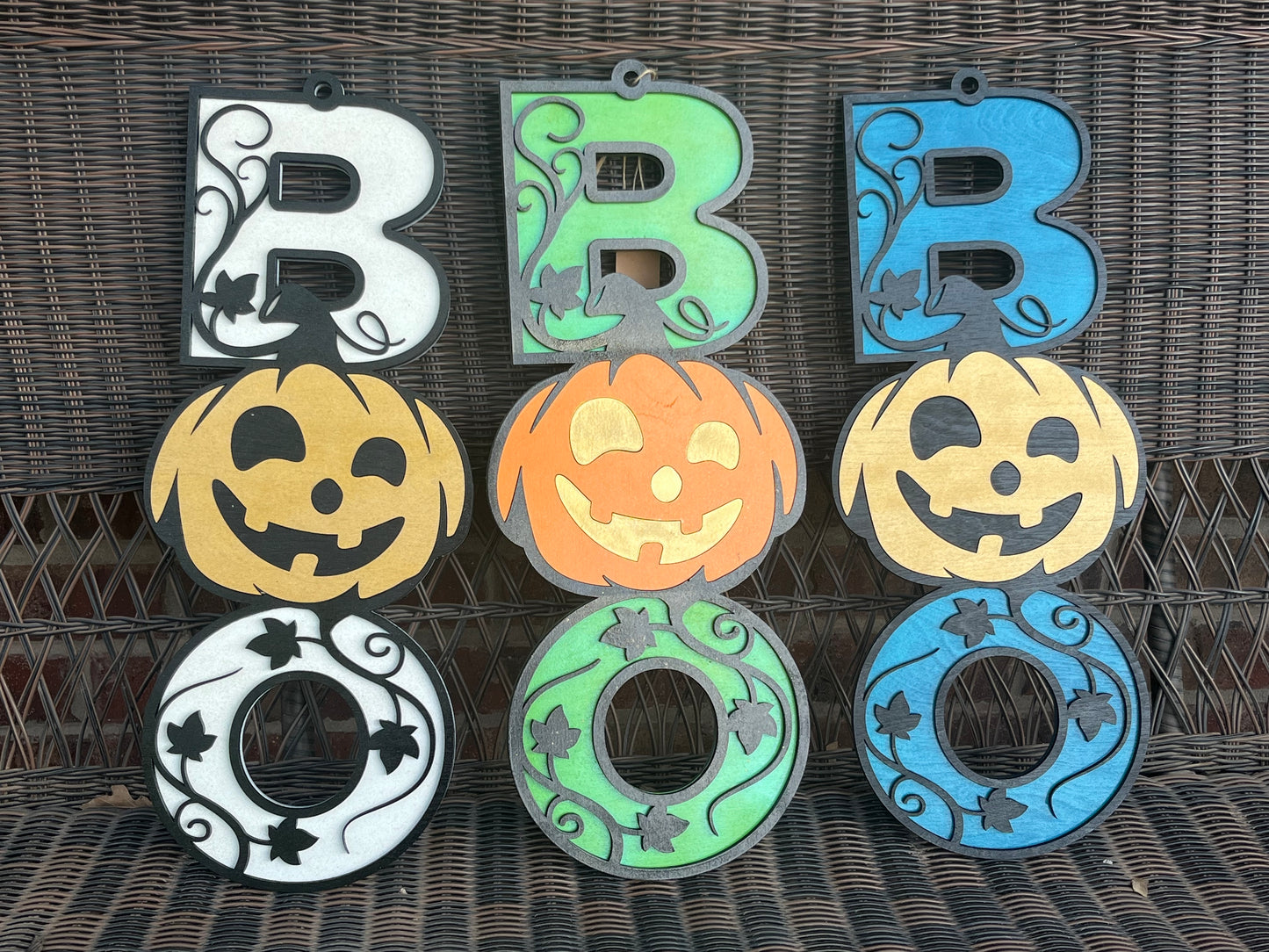 Pumpkin “Boo” Halloween Sign