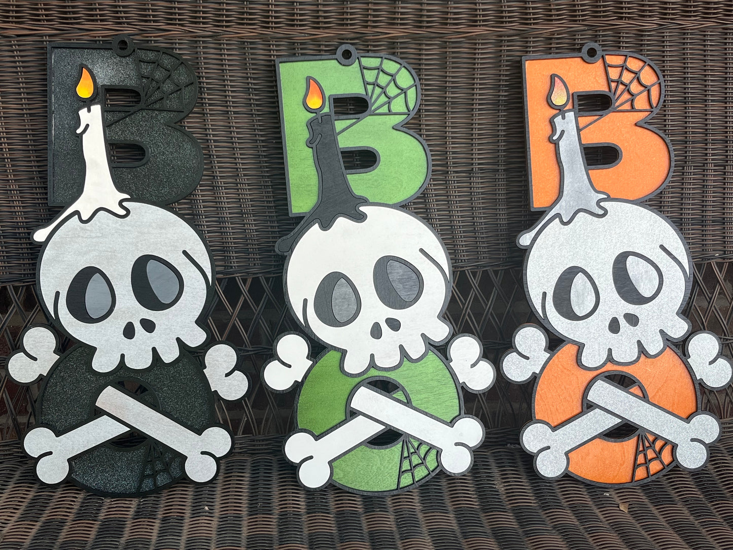 Skull “Boo” Halloween Sign