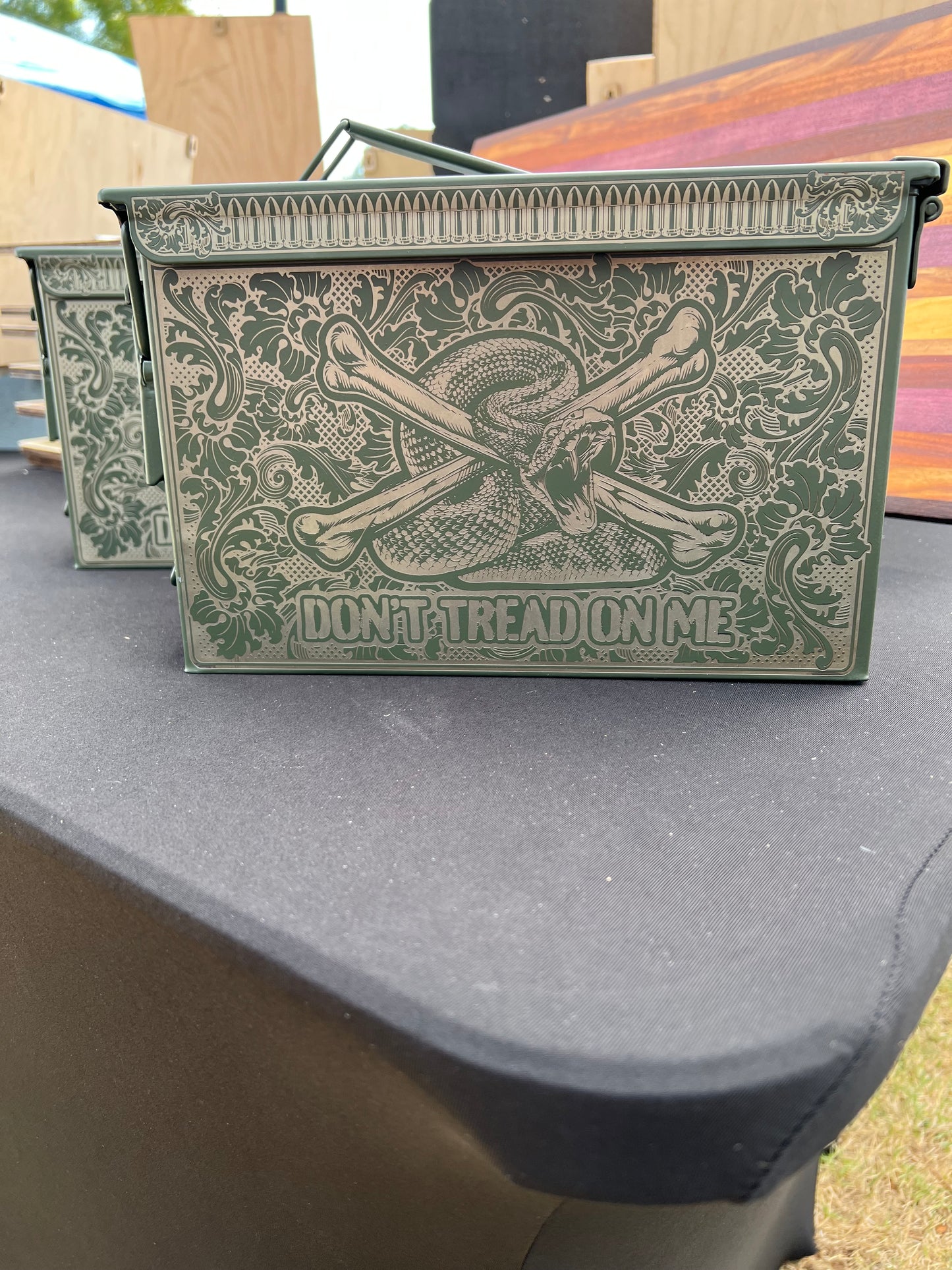 Laser Engraved Metal Ammo Can