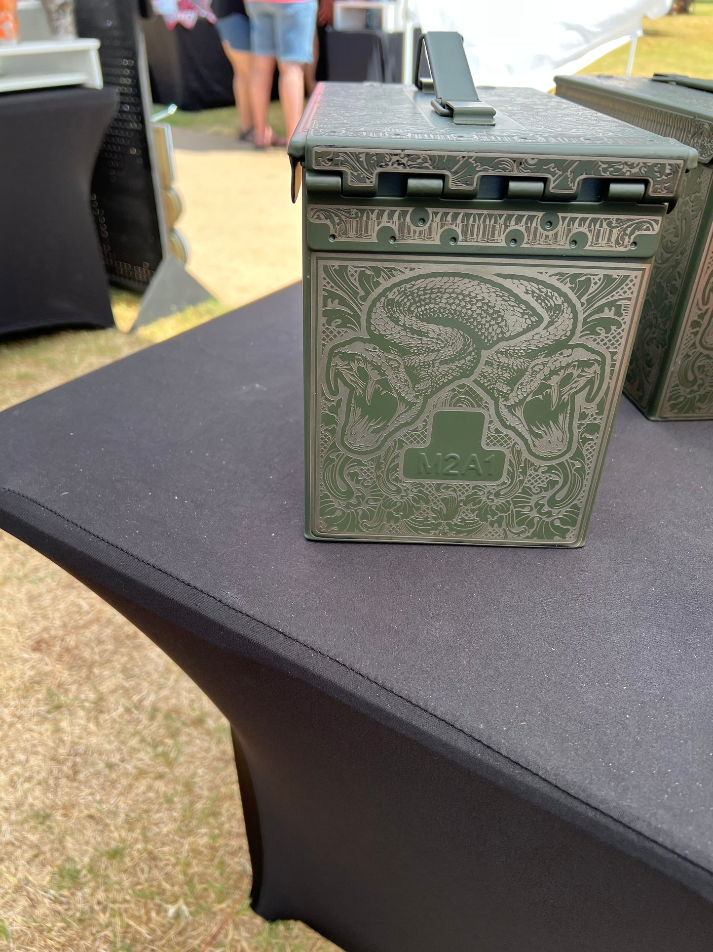 Laser Engraved Metal Ammo Can