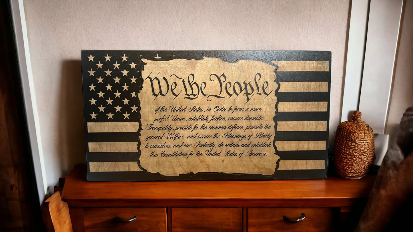 We the People Wood Sign