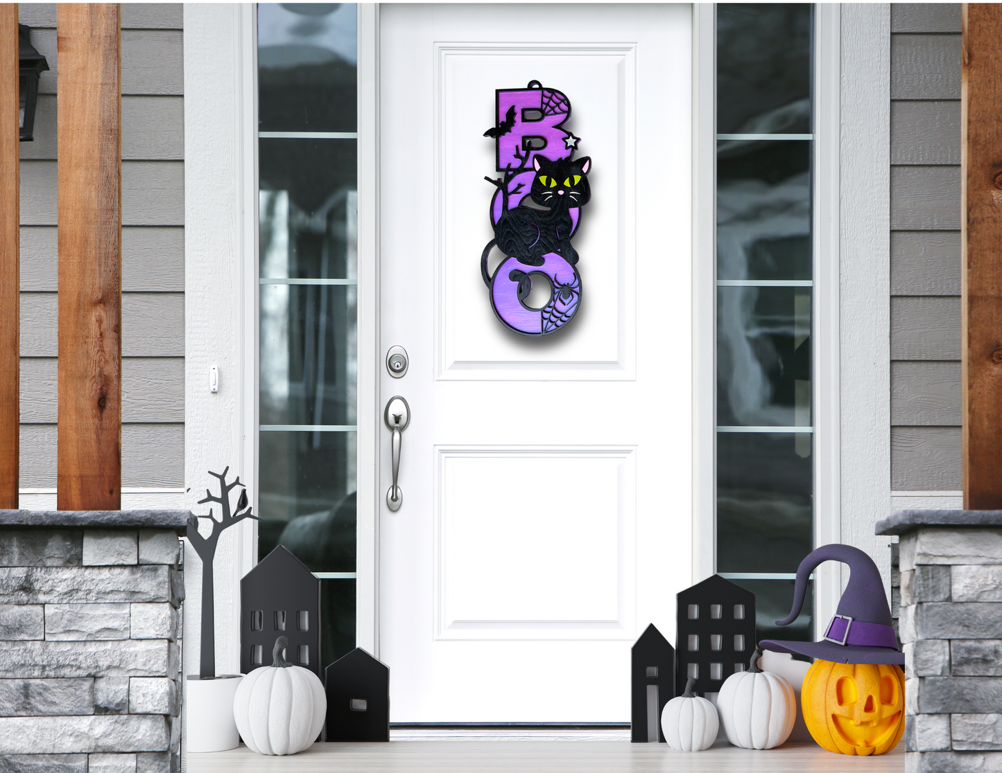 Halloween Cat “Boo” Sign