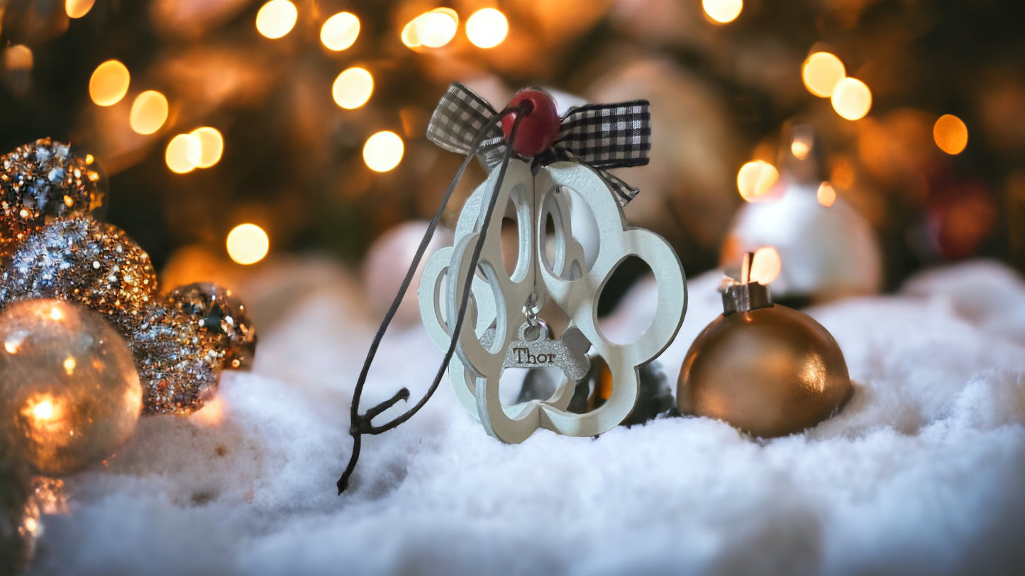 Paw Print Christmas Ornament