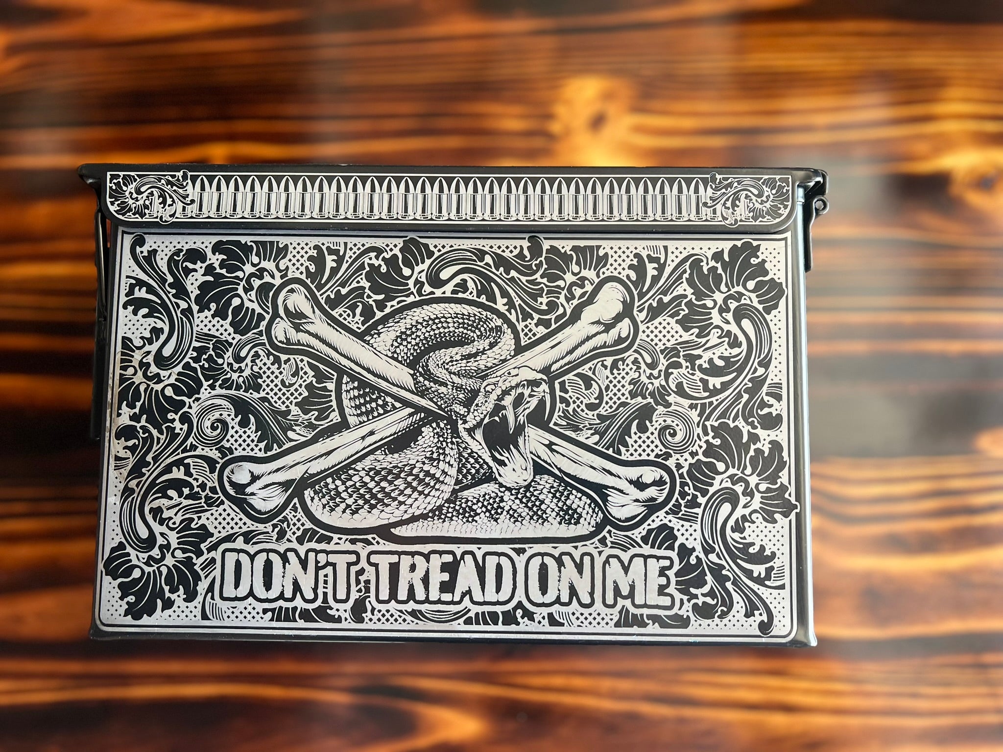 Engraved steel offers ammo can