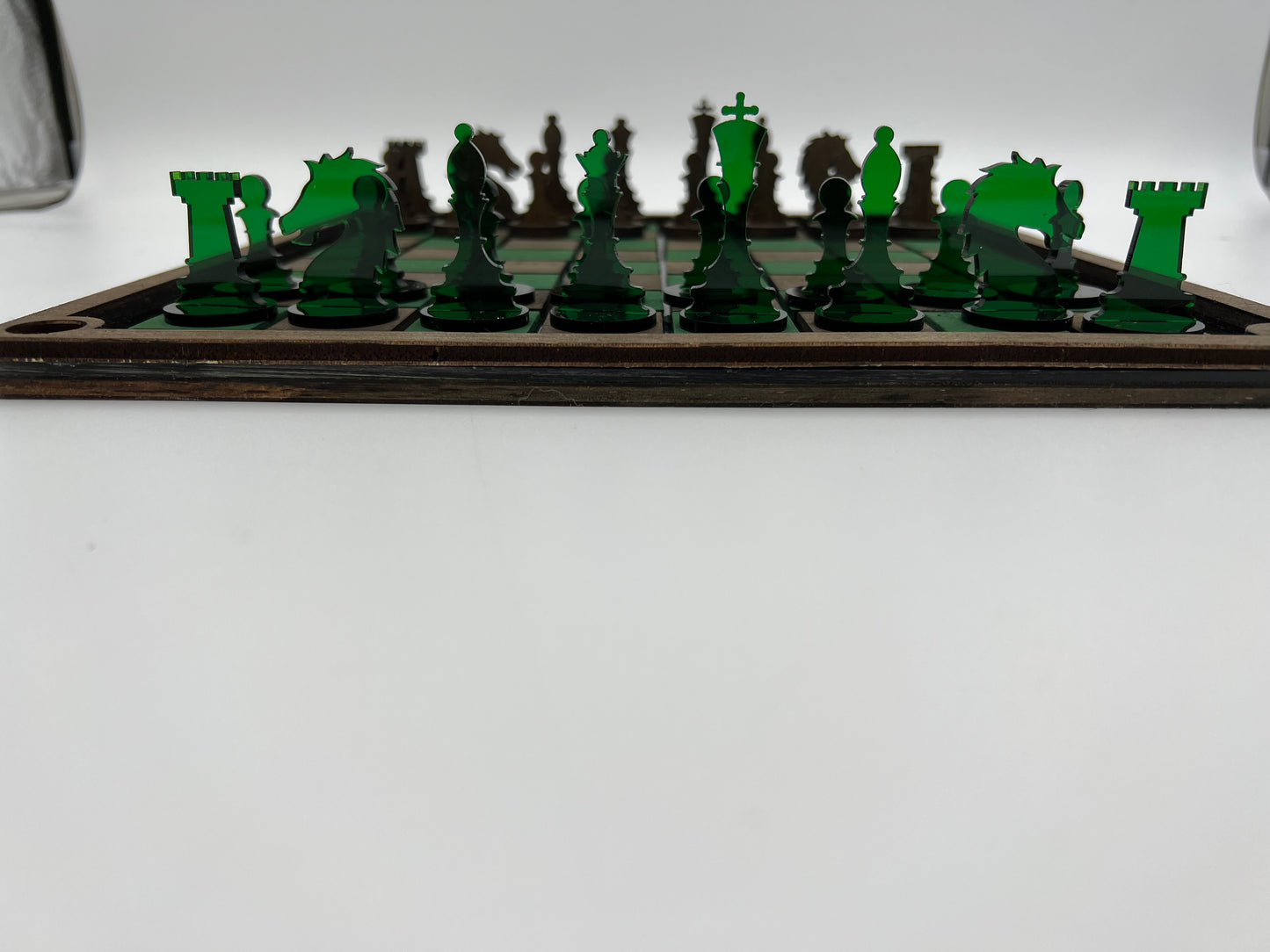 Wood and Acrylic Chess Set